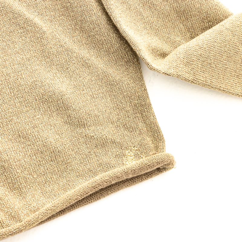 Cardiga-Infantil-Tricot-Dourado