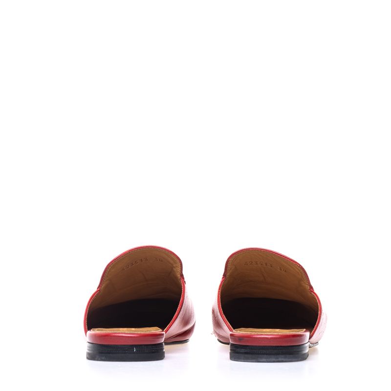 Mule-Gucci-Horsebit-Couro-Vermelho
