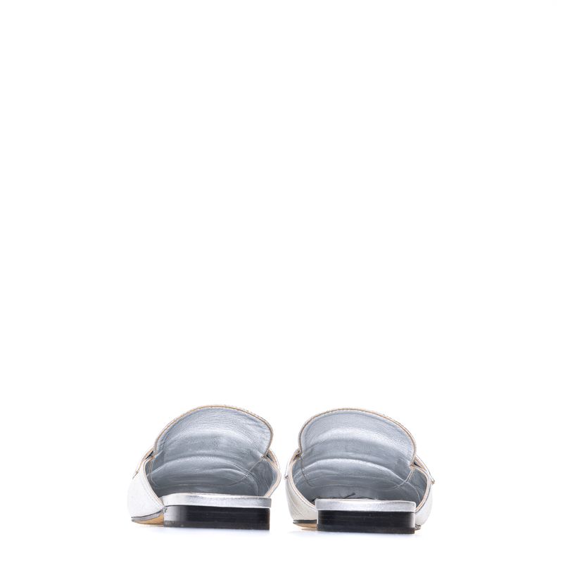 Mule-Prada-Couro-Prateado