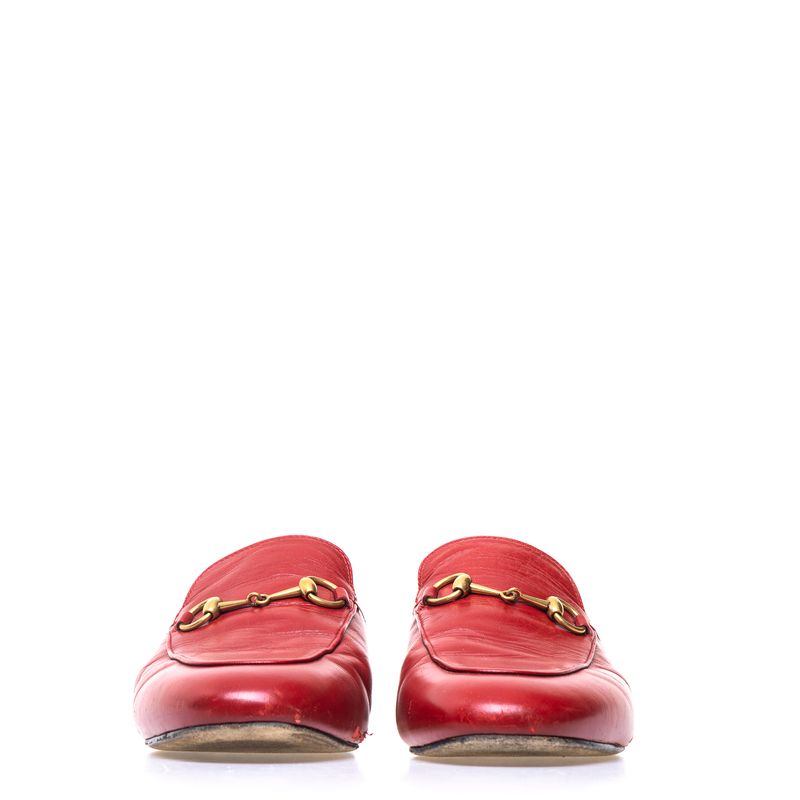Mule-Gucci-Horsebit-Couro-Vermelho