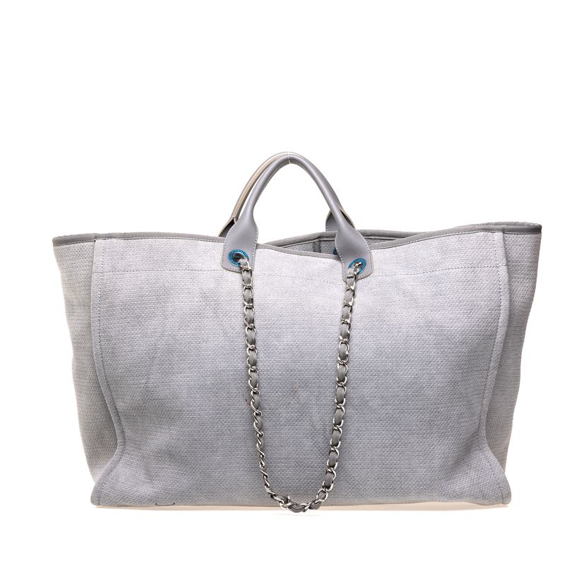 Bolsa-Chanel-Deauville-Grande-Cinza