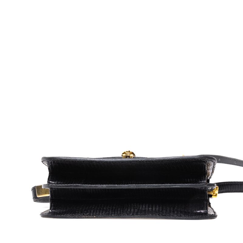 Bolsa-Celine-Vintage-Couro-Croco-Preto