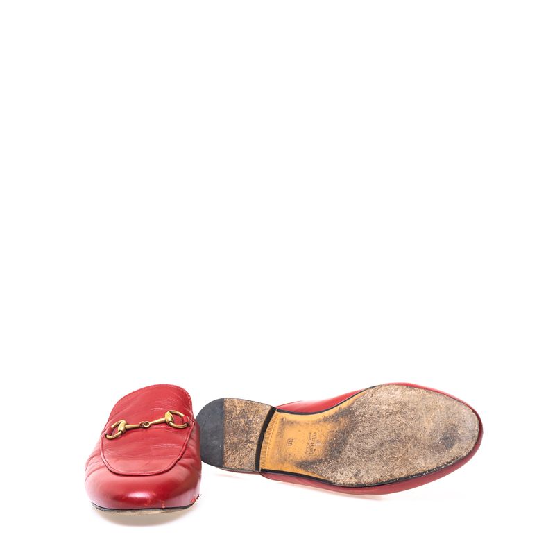 Mule-Gucci-Horsebit-Couro-Vermelho