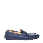 Mocassim-Balmain-Couro-Azul-Marinho-com-Logo
