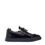 Tenis-Giuseppe-Zanotti-Frankie-Couro-e-Camurca-Preto
