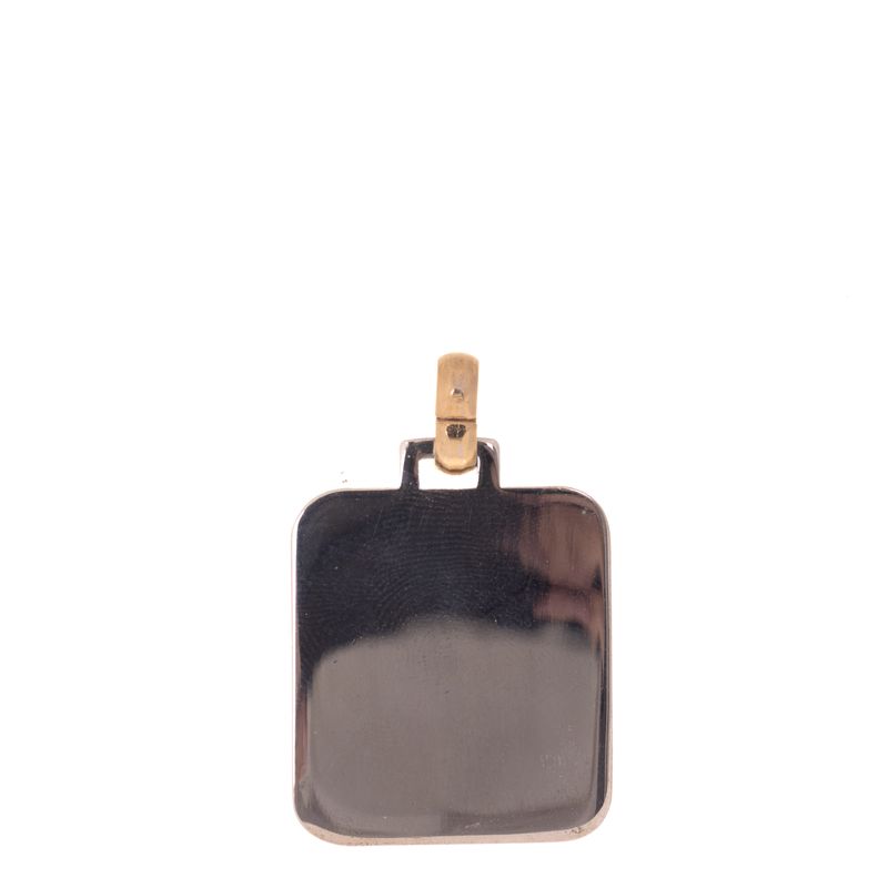 Pingente-Christian-Dior-Medalha-Retangular