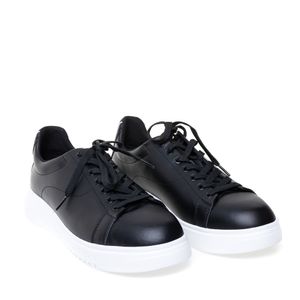 Tênis Emporio Armani Cano Baixo Couro Preto