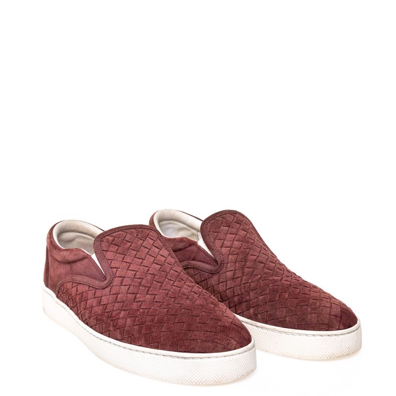 Tenis-Bottega-Veneta-Slip-On-Intrecciato-Camurca-Vinho