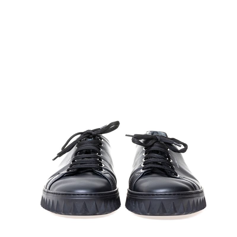 Tenis-Salvatore-Ferragamo-Cube-Couro-Preto