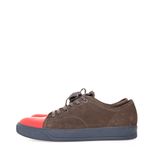 Tenis-Lanvin-Camurca-Marrom-e-Bico-Vermelho