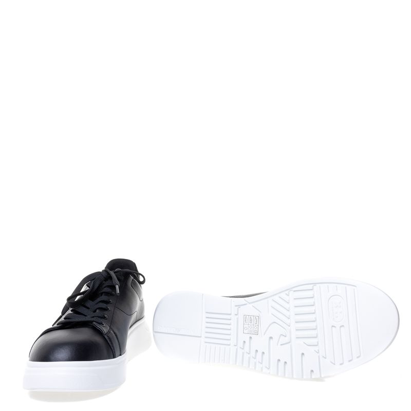 Tenis-Emporio-Armani-Cano-Baixo-Couro-Preto