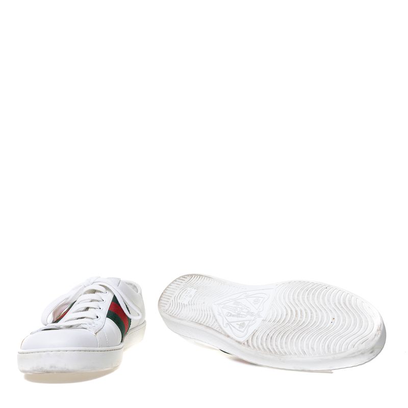 Tenis-Gucci-Ace-Branco-Faixa-Web-Bordado-Abelha
