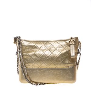 Bolsa Chanel Gabrielle Hobo Lambskin Dourada