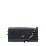 Carteira-Prada-Couro-Saffiano-Preto-com-Alca