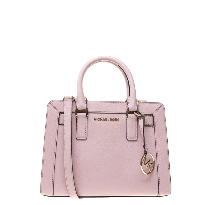 Bolsa-Michael-Kors-Crossbody-Couro-Saffiano-Rosa-Claro