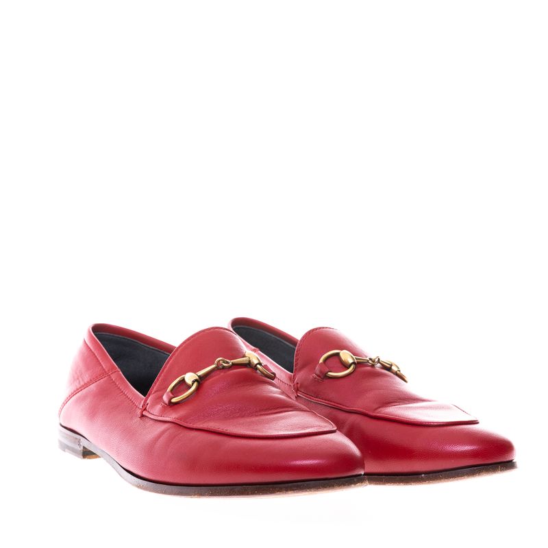 Mocassim-Gucci-Horsebit-Couro-Vermelho