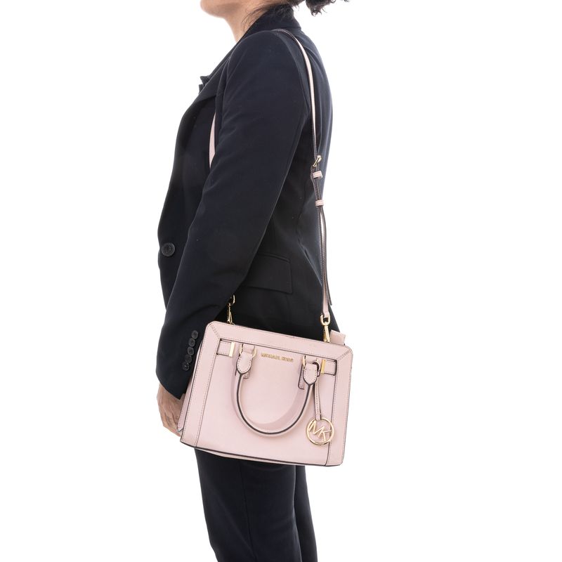 Bolsa-Michael-Kors-Crossbody-Couro-Saffiano-Rosa-Claro