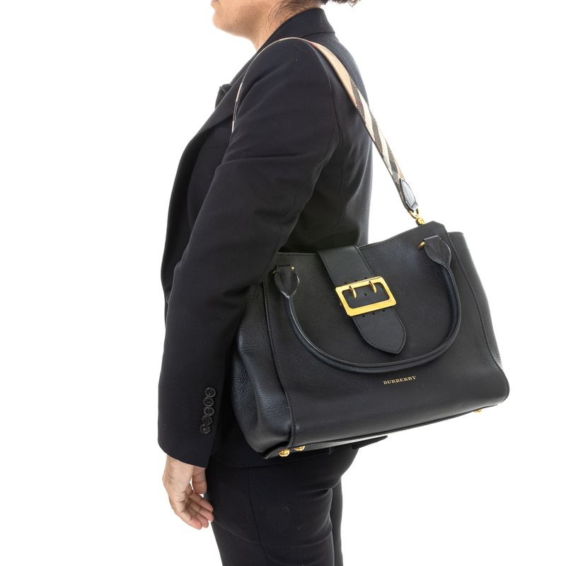 Bolsa-Burberry-Couro-Preto