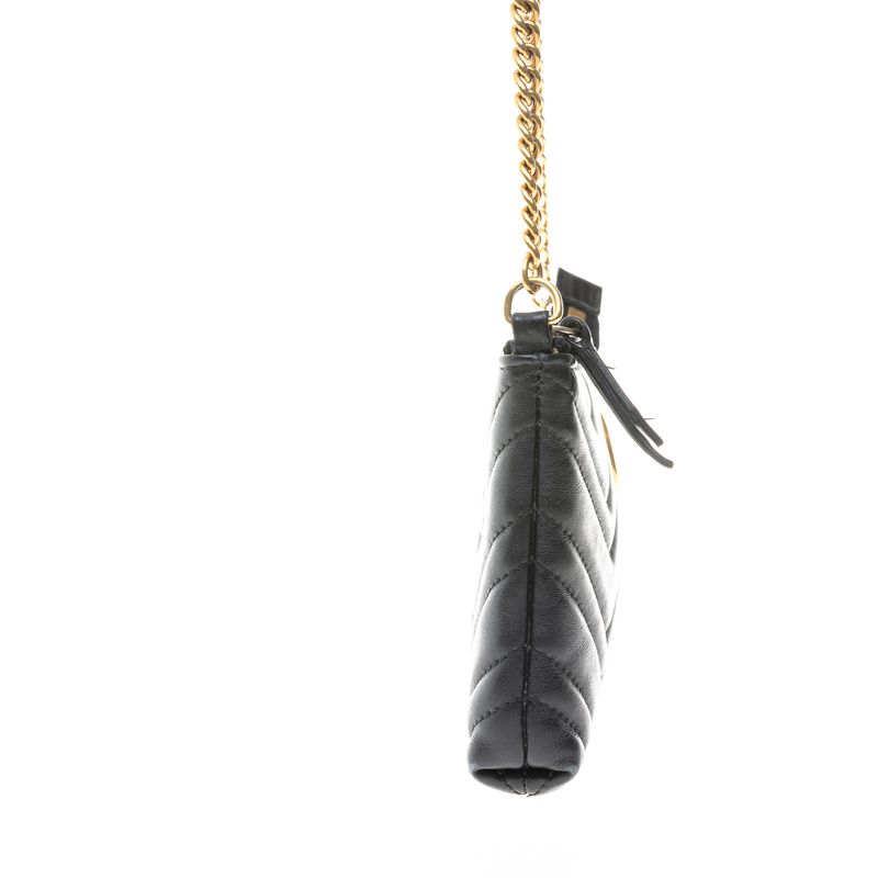 Bolsa-Carteira-Gucci-GG-Marmont-Couro-Preto-com-Alca