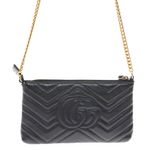 Bolsa-Carteira-Gucci-GG-Marmont-Couro-Preto-com-Alca