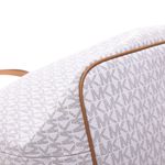 Bolsa-Michael-Kors-Tote-Monogram-Branco-e-Caramelo-com-Clutch