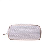 Bolsa-Michael-Kors-Tote-Monogram-Branco-e-Caramelo-com-Clutch