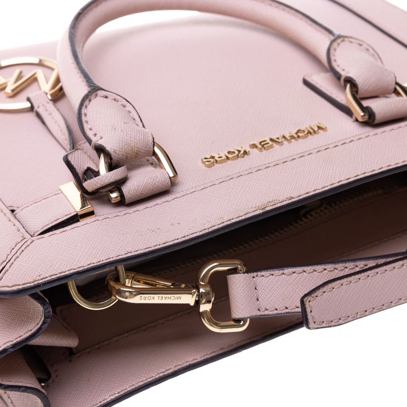 Bolsa-Michael-Kors-Crossbody-Couro-Saffiano-Rosa-Claro