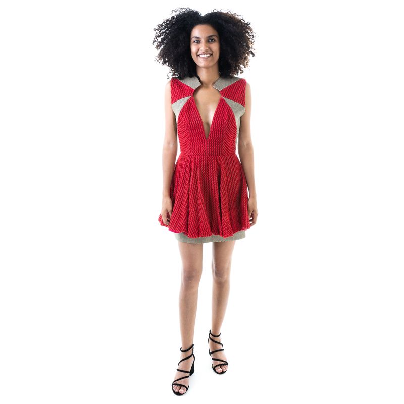 Vestido-Paula-Raia-Estruturado-Vermelho-e-Rafia