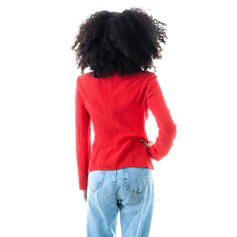 Blazer-Emporio-Armani-Tweed-Vermelho