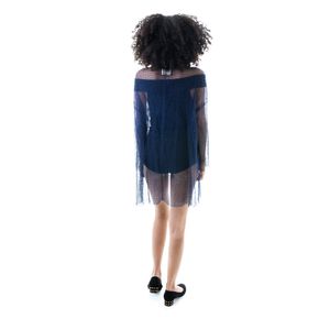 Camisa Paula Raia Tela Azul Marinho