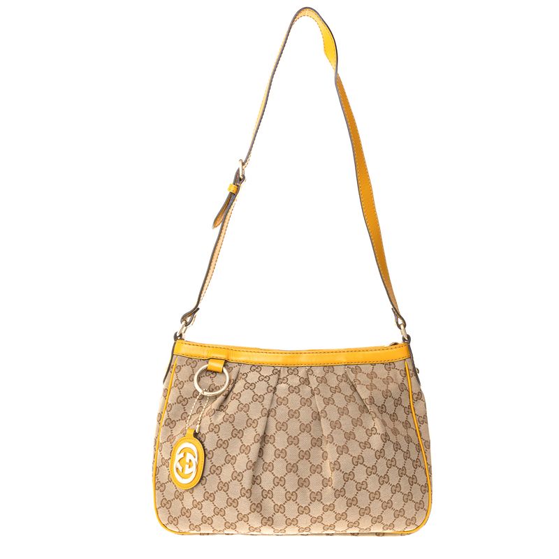 Bolsa-Gucci-Transversal-GG-Supreme-Couro-Mostarda