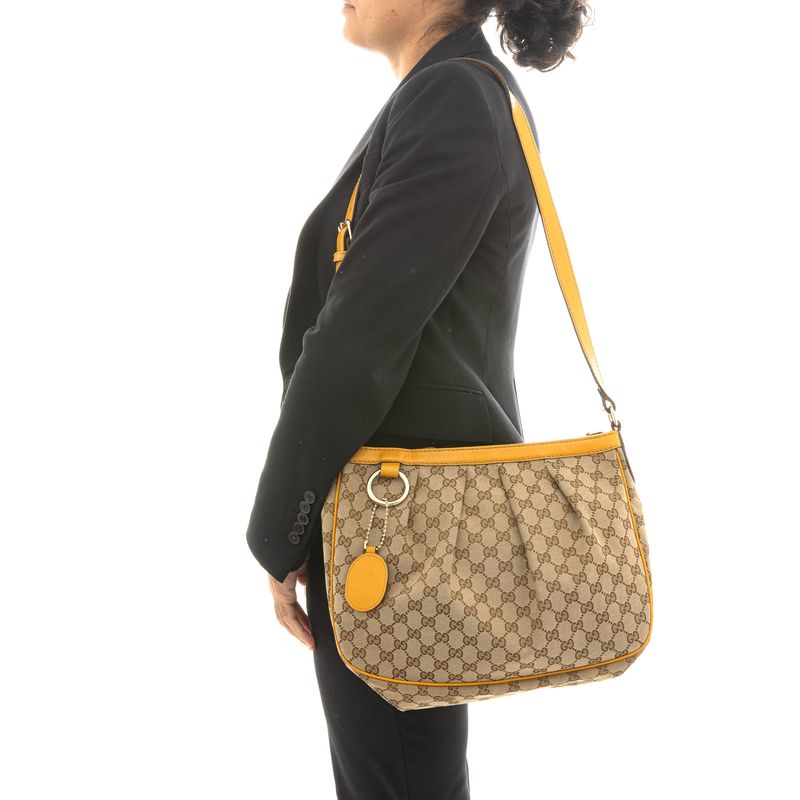 Bolsa-Gucci-Transversal-GG-Supreme-Couro-Mostarda