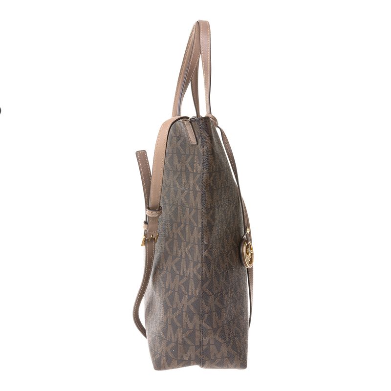 Bolsa-Michael-Kors-Tote-Jet-Set-Monogram-Marrom
