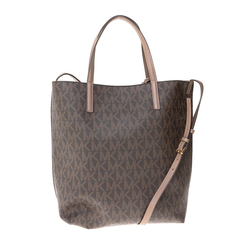 Bolsa-Michael-Kors-Tote-Jet-Set-Monogram-Marrom