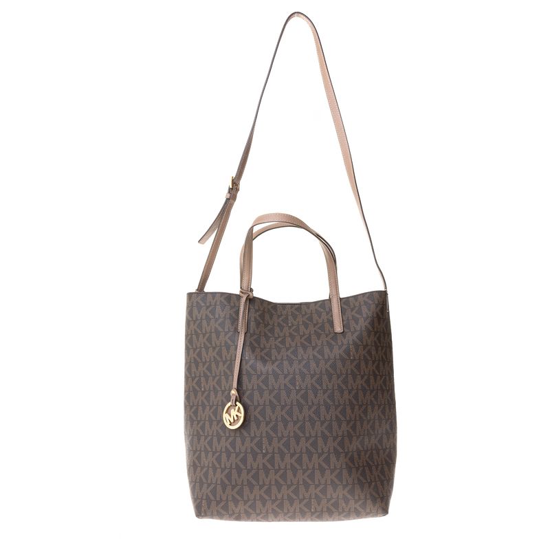Bolsa-Michael-Kors-Tote-Jet-Set-Monogram-Marrom