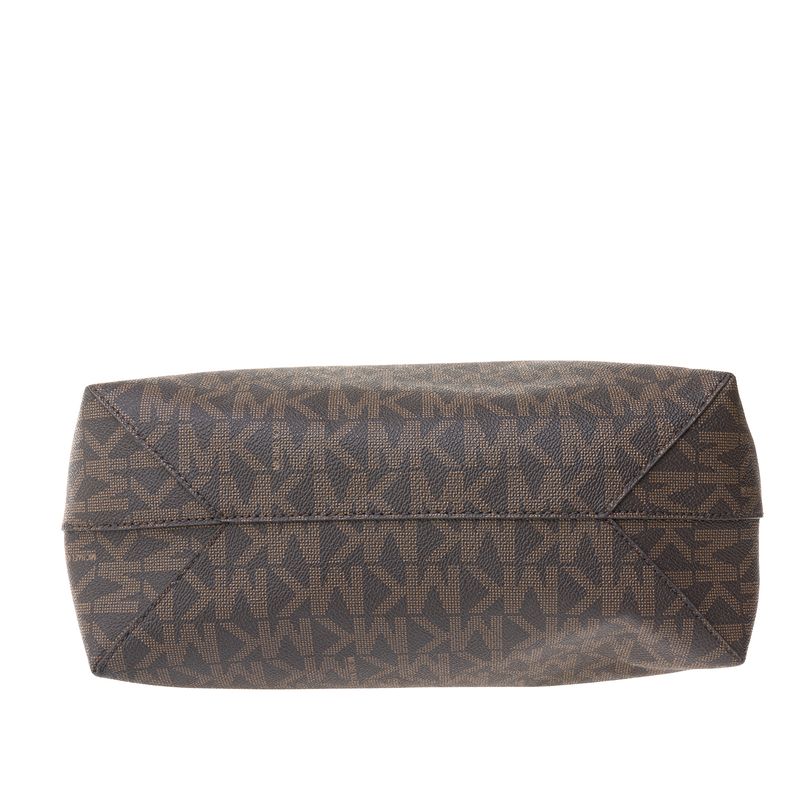 Bolsa-Michael-Kors-Tote-Jet-Set-Monogram-Marrom
