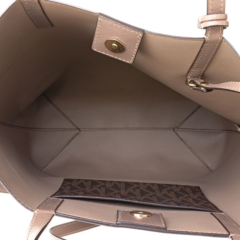 Bolsa-Michael-Kors-Tote-Jet-Set-Monogram-Marrom