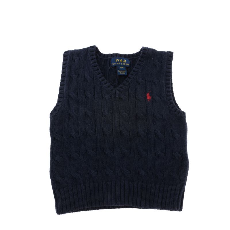 Colete-Infantil-Polo-Ralph-Lauren-Tricot-Azul-Marinho