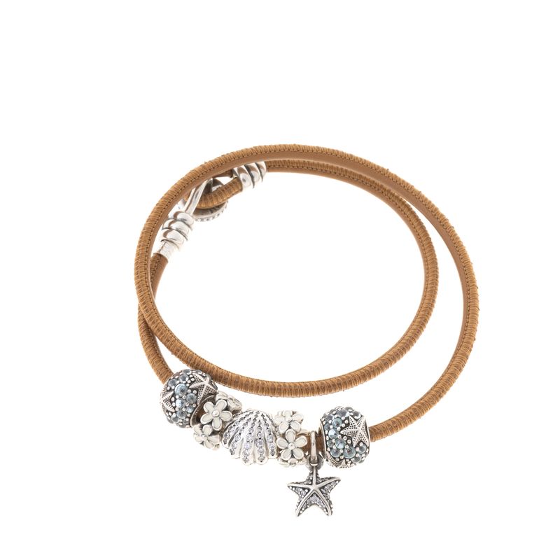 Pulseira-Pandora-Couro-2-Voltas-com-6-Berloques