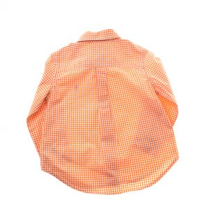 Camisa Infantil Ralph Lauren Xadrez Laranja