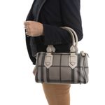 Bolsa-Burberry-Bowler-Xadrez-Cinza