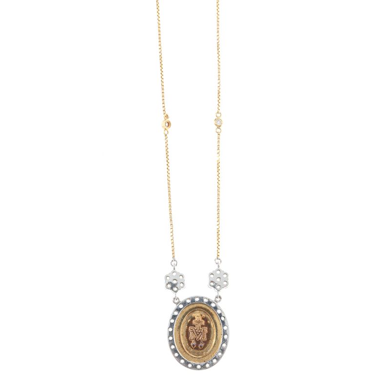 Colar-Nossa-Senhora-Ouro-Branco-Brilhantes-e-Safiras-Brancas