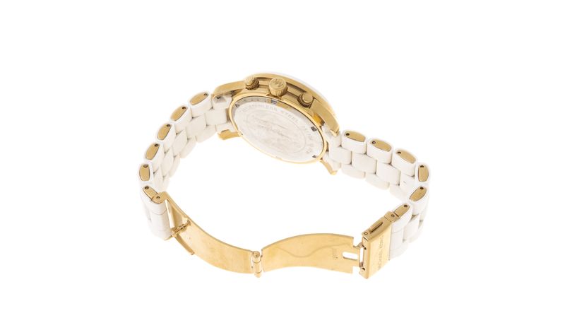 Relógio Michael Kors MK 5145 Branco e Dourado | Brechó de luxo - Prettynew