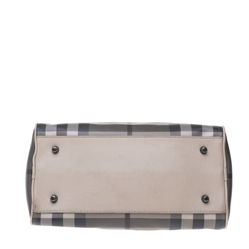 Bolsa-Burberry-Bowler-Xadrez-Cinza