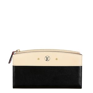Carteira Louis Vuitton Couro Preto e Bege