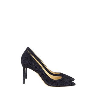 Scarpin Jimmy Choo Camurça Preto e Azul