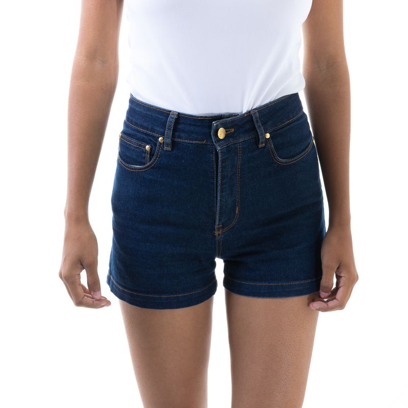 Short-Jeans-Cintura-Alta-Azul-Escuro