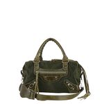 Bolsa-Balenciaga-Twiggy-Pelo-e-Couro-Verde