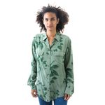 Camisa-Equipment-Seda-Verde-Folhagens