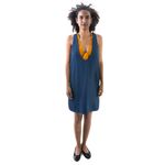 Vestido-Paula-Raia-Azul-com-Body-Camurca-Mostarda